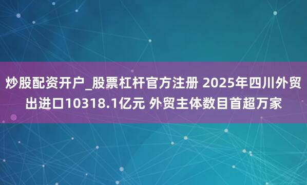 炒股配资开户_股票杠杆官方注册 2025年四川外贸出进口10318.1亿元 外贸主体数目首超万家