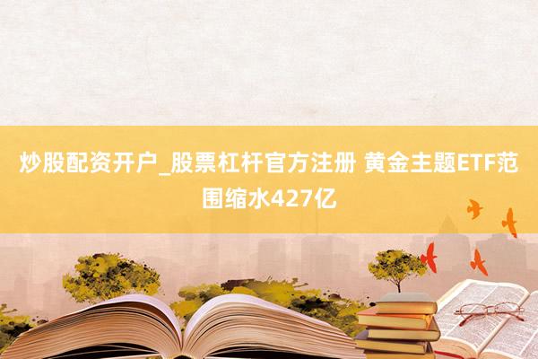 炒股配资开户_股票杠杆官方注册 黄金主题ETF范围缩水427亿